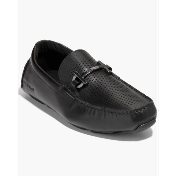 Cole Haan Men\'s Grand Laser Bit Driving Loafers Black Leather Men size 9 M main image 5